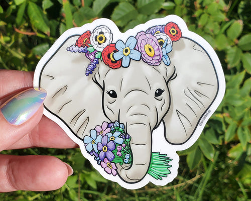 Elephant Vinyl Sticker