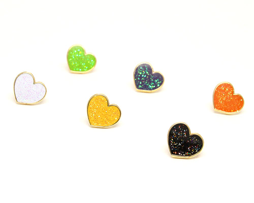 Mini Halloween Heart Enamel Pins Pack