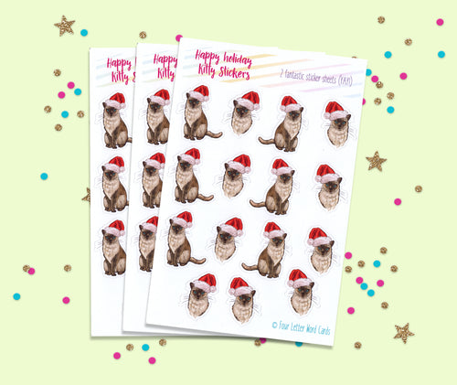 Holiday Cat Stickers