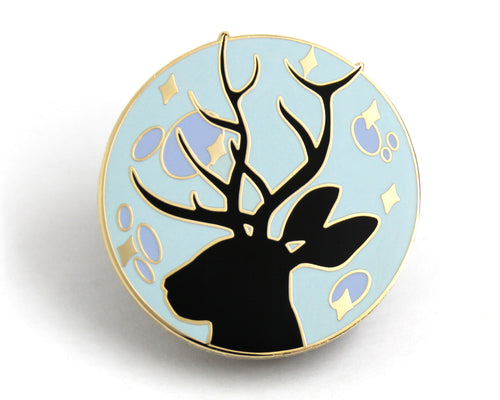 Jackalope Moon Enamel Pin