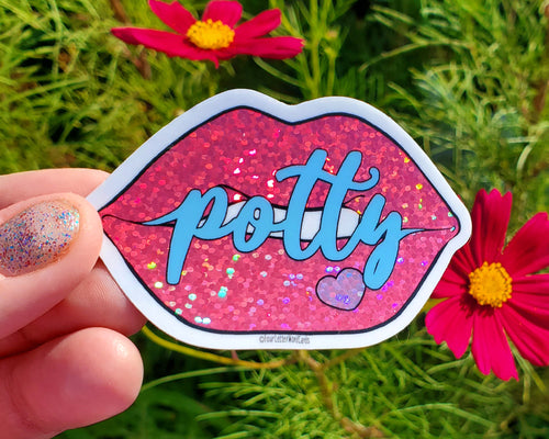 Potty Mouth Holographic Vinyl Sticker